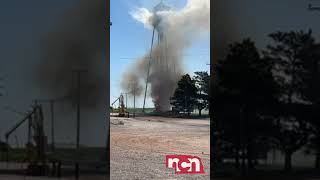 WATCH Water Tower on FIRE  Venango Nebraska newschannelnebraska [upl. by Calli163]