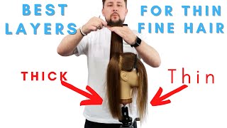 The BEST Haircut for THIN FINE HAIR How To LAYER fine hair [upl. by Koenig]