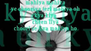 mahiya adnan sami with lyrics [upl. by Castle207]