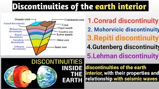 discontinuity in the earths interior  discontinuity of the earth interior upsc [upl. by Keese]