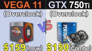 Vega 11 R5 2400G vs GTX 750 Ti  Pentium G5400  New Games Benchmarks [upl. by Ylro]