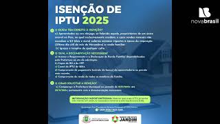 ISENÇÃO DE IPTU 2025 A PREFEITURA DE SANTO ANTÔNIO DO JARDIM ABRE PERÍODO DE SOLICITAÇÃO [upl. by Egdirdle120]