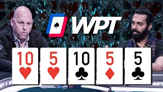 1300000 Pot with Full House on Board at WPT Final Table [upl. by Prunella]