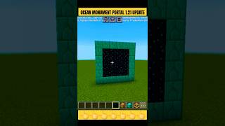 OCEAN PORTAL IN MINECRAFT  MINECRAFT 121 UPDATE  MINECRAFT 121 BUILD HACKS  MINECRAFT 121 [upl. by Ennairam288]