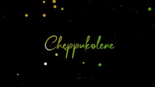 Cheppukolene badha nethone song LyricsBlack screen Lyrics TeluguWhatsApp status [upl. by Nortyad]