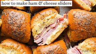 Best Ham and Cheese Sliders Recipe [upl. by Halliday807]