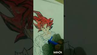 Goku SSG 🔥from Dergan Boll Z drawing art anime Rohit999 [upl. by Benjamin]