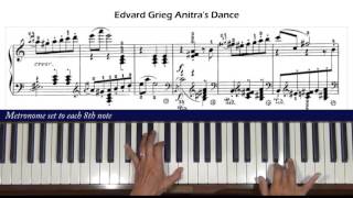 Grieg Peer Gynt Suite No 1 Anitras Dance Piano Tutorial [upl. by Debbie]