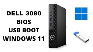 How To Get Into Bios and USB Boot For Windows 11  Dell OptiPlex 3080 [upl. by Ssirk]