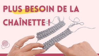 🥳 TUTO  Comment faire un rang de mailles serrées sans chainette  Astuce crochet [upl. by Alehtse]