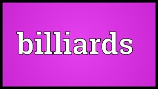 Billiards Meaning [upl. by Yci]