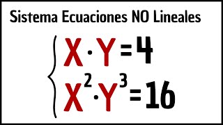 SISTEMA de ECUACIONES NO LINEALES Ejercicios Resueltos 3 [upl. by Cofsky]