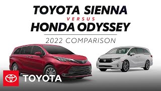 2022 Toyota Sienna vs 2022 Honda Odyssey  Toyota [upl. by Llerraj]