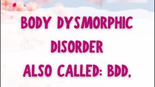 Body Dysmorphic Disorder with Dr Waggel MD MS PMCH [upl. by Yssor]