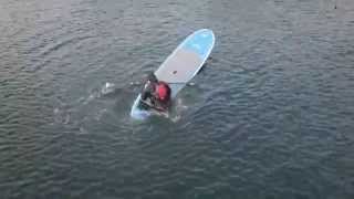 How to get on your paddle board by the tail rear rail [upl. by Kattie]