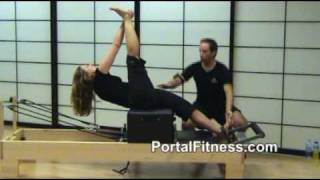 Ejercicios en Pilates Reformer con caja corta o short box [upl. by Adialeda]