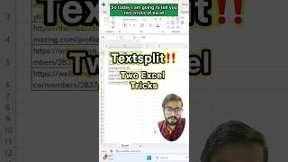 Textsplit in Excel‼️Use Amazing Two Excel Tricks exceltips exceltricks exceltutorial shorts [upl. by Milore]