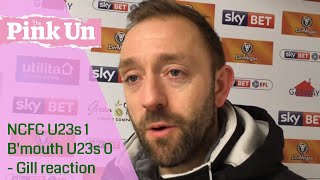 Norwich City U23s 1 Bournemouth U23s 0 Matt Gill reaction [upl. by Nnav72]