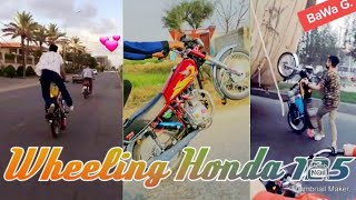 One wheeling in Pakistan Honda 125 CG  By  Naveed The Bike Rider [upl. by Manton]