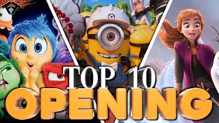 Top 10  Biggest Animated Movie Openings [upl. by Carnahan217]