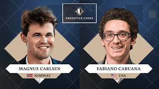 Freestyle Chess Match Magnus Carlsen vs Fabiano Caruana  22 Nov 2024 [upl. by Eadahc839]