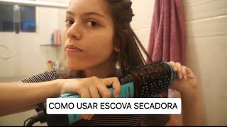 COMO USAR ESCOVA SECADORA  secando cabelo com escova secadora da Britânia [upl. by Nakre]