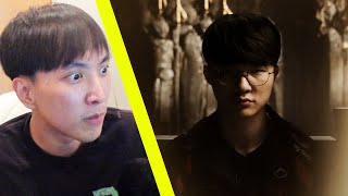 Faker Looks Like Hes Scripting  Doublelift Reacts to Hall of Legends Faker [upl. by Collar36]