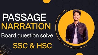 Passage Narration Board question solve SSC amp HSC English Grammar [upl. by Cross]