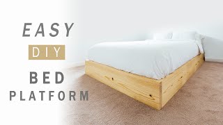 Easy DIY Bed Platform with plans  How To Make [upl. by Ferrick198]