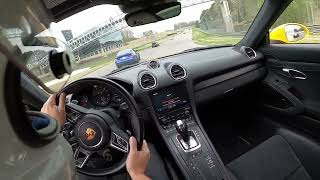 718 Cayman GTS 40 chases G80 M3 Competition Xdrive on track [upl. by Reace602]