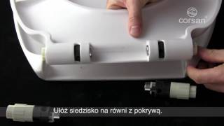 CORSAN  wymiana siłowników w desce sedesowej wolnoopadającej DS01S [upl. by Edrahs]