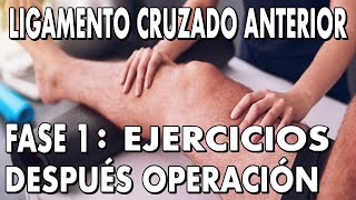 EJERCICIOS LIGAMENTO CRUZADO ANTERIOR DESPUÉS OPERACIÓN Rehabilitación Fisioterapia [upl. by Nehepts245]