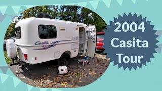 2004 Casita Spirit Deluxe Fiberglass Camper Trailer Tour [upl. by Wyatan]