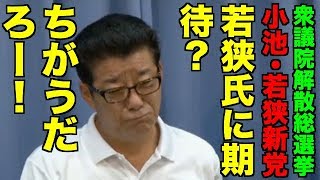 【衆議院解散総選挙】維新・松井代表、小池・若狭新党に「ちがうだろー！」20170920 定例記者会見 [upl. by Vitale972]