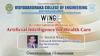 Artificial Intelligence for Health Care by Dr Anand Nayyar Professor DuyTan UniversityVietnam [upl. by Dick]