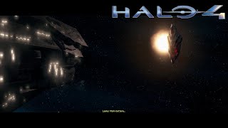 Halo 4  Infinity Arrives To Attack The Didacts Ship 1080p [upl. by Egdirdle]