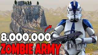 501st Clone Mountain Fortress surrounded by 8 MILLION ZOMBIES  UEBS 2 Star Wars Mod [upl. by Harriott]