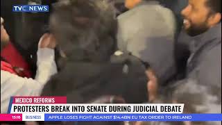 Protesters break into Mexicos Senate over judicial reform plans [upl. by Ellehcer45]