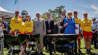 Royal sausage King Charles and Camilla grill in Australia [upl. by Akimahs]