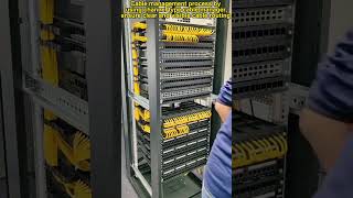 Cable management process in data center by using channel type cable manager [upl. by Aiket]