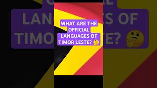 🌍 TimorLestes Official Languages Portuguese amp Tetum Explained 🗣️ [upl. by Ellehsram]