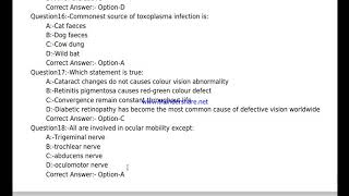 optometrist previous exam question asnwer 2020 [upl. by Filmore77]