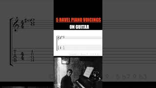 5 Ravel Piano Voicings on Guitar ravel ravelchords jazzguitar jazzguitarchords [upl. by Harve]