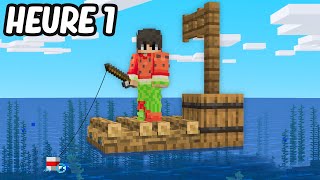 Jai survécu 24H sur un RADEAU sur Minecraft [upl. by Nevart]