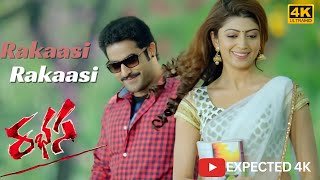 Rakaasi Rakaasi 4K videosong  Rabhasa  Jr NTR  Samantha Pranitha  ThamanS [upl. by Clothilde]