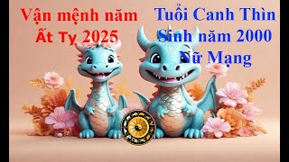 Tử vi Tuổi Canh Thìn 2000 Nữ mạng năm Ất Tỵ 2025 Sự nghiệp tài vận tình duyên và gia đạo [upl. by Fugazy626]