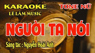 Karaoke Người Ta Nói Tone Nữ  F  Lê Lâm Music [upl. by Nirrak]