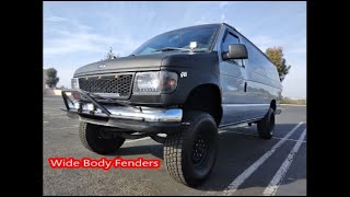 Econoline ESeries Wide Body Fiberglass Fenders installed  2024 Channel plans  Gym Vlogs 2024 [upl. by Arym]