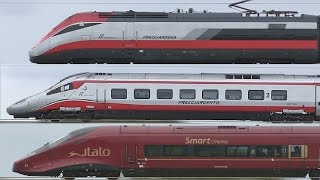 Train Spotting  Frecciarossa Frecciargento Italo amp others on high speed line [upl. by Novehc553]