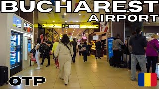 Romania Bucharest Henri Coandă International Airport OTP  Full Walk Tour [upl. by Ahsiekal]